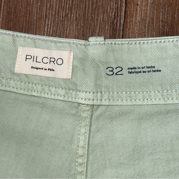 Pilcro High Rise Pants Wide Leg Green Ankle Anthropologie - Picture 5 of 10